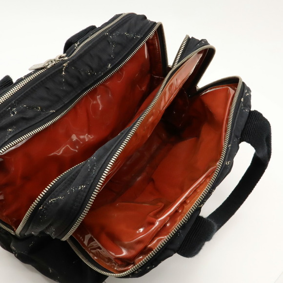 Chanel Travel Line Mini Boston Bag Nylon Black Red - Picture 8 of 9